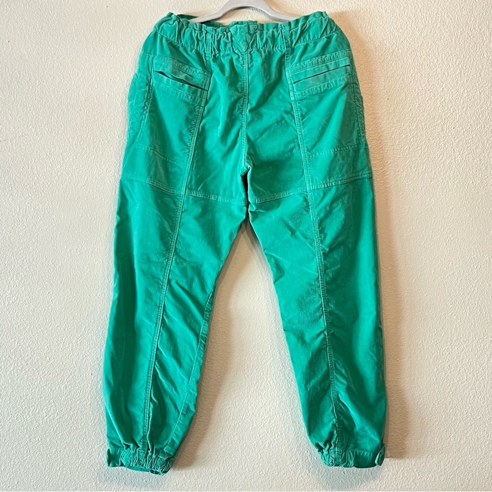 We The Free Angelo Pull On Cord Jogger Corduroy Waist Tie Snap Cuffs Green Pants - Picture 11 of 13